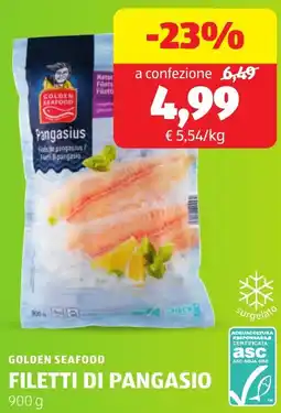 ALDI Golden seafood filetti di pangasio offerta