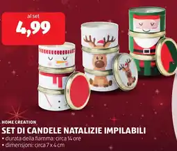 ALDI Home creation set di candele natalizie impilabili offerta