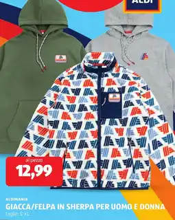 ALDI Aldimania giacca/felpa in sherpa per uomo e donna offerta
