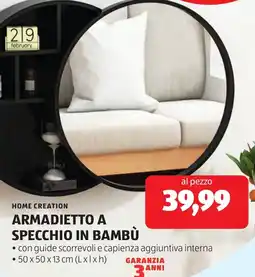 ALDI Home creation armadietto a specchio in bambù offerta