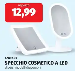 ALDI Ambiano specchio cosmetico a led offerta