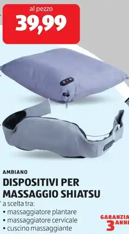 ALDI Ambiano dispositivi per massaggio shiatsu offerta