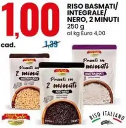 Eurospin Riso basmati/ integrale/ nero, 2 minuti offerta