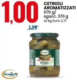 Eurospin Cetrioli aromatizzati offerta