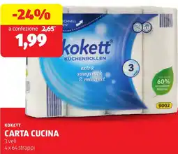 ALDI Kokett carta cucina offerta