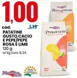 Eurospin Patatine gusto cacio e pepe/pepe rosa é lime offerta