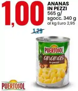 Eurospin Ananas in pezzi offerta