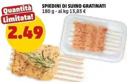 PENNY Spiedini di suino gratinati offerta