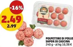 PENNY Polpettine di pollo sapor di cascina offerta
