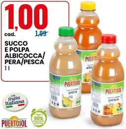 Eurospin Succo e polpa albicocca/ pera/pesca offerta