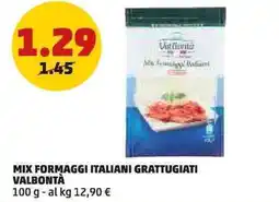 PENNY Mix formaggi italiani grattugiati VALBONTÀ offerta