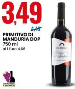 Eurospin Primitivo di manduria dop offerta