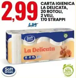 Eurospin Carta igienica la delicata offerta