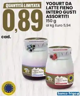 Eurospin Yogurt da latte fieno intero gusti assortiti offerta