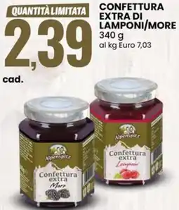 Eurospin Confettura extra di lamponi/more offerta