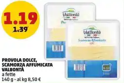 PENNY Provola dolce, scamorza affumicata VALBONTÀ a fette offerta