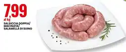 Eurospin Salsiccia doppia/ macinata salamellá di suino offerta