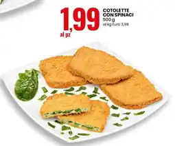 Eurospin Cotolette con spinaci offerta