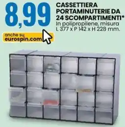 Eurospin Cassettiera portaminuterie da 24 scompartimenti offerta