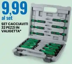Eurospin Set cacciaviti 32 pezzi in valigetta offerta