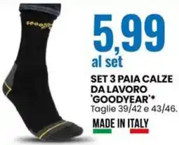 Eurospin Set 3 paia calze da lavoro 'goodyear' offerta