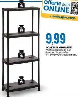Eurospin Scaffale 4 ripiani offerta