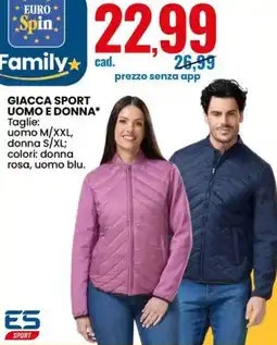 Eurospin Giacca sport uomo e donna offerta