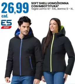 Eurospin Soft shell uomo/donna con imbottitura offerta
