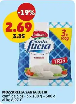 PENNY MOZZARELLA SANTA LUCIA conf. da 3 pz offerta
