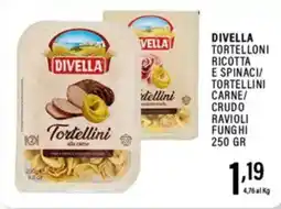Gecop Divella tortelloni ricotta e spinaci/ tortellini carne/ crudo ravioli funghi offerta