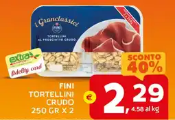 Extra Supermercati Fini tortellini crudo offerta