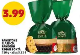 PENNY Panettone classico, pandoro regali bontà offerta