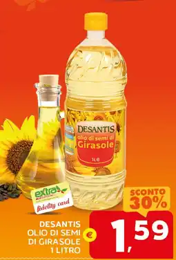 Extra Supermercati Desantis olio di semi di girasole offerta