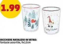 PENNY Bicchiere natalizio in vetro offerta