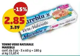 PENNY Tonno vero naturale MAREBLU conf. da 3 pz offerta