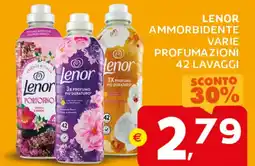 Extra Supermercati Lenor ammorbidente varie profumazioni 42 lavaggi offerta