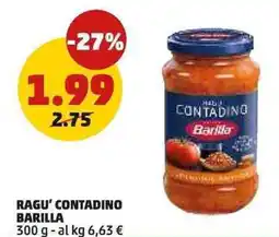 PENNY Ragu' contadino BARILLA offerta