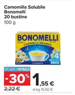 Carrefour Camomilla Solubile Bonomelli 20 bustine offerta