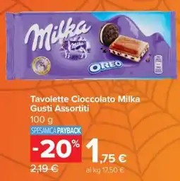 Carrefour Tavolette Cioccolato Milka Gusti Assortiti offerta