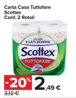 Carrefour CARTA CASA TUTTOFARE SCOTTEX offerta