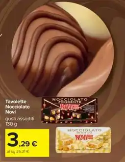 Carrefour Tavolette Nocciolato Novi offerta