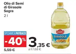 Carrefour Olio di Semi di Girasole Sagra offerta