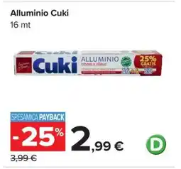 Carrefour ALLUMINIO CUKI offerta