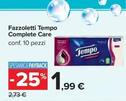Carrefour Fazzoletti Tempo Complete Care offerta