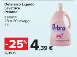 Carrefour Detersivo Liquido Lavatrice Perlana offerta