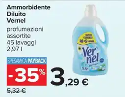 Carrefour Ammorbidente Diluìto Vernel offerta