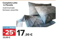 Carrefour Completo Letto in Flanella offerta