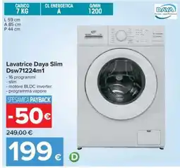 Carrefour Lavatrice Daya Slim Dsw71224m1 offerta