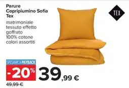 Carrefour Parure Copripiumino Sofia Tex offerta