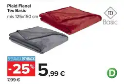 Carrefour Plaid Flanel Tex Basic offerta